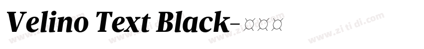 Velino Text Black字体转换
